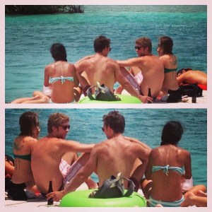 These are some amazing traveling friends I made on the island. Chris. Mike. Chloe.