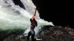 Map in hand hiked to Rainbow Falls, in Hilo.